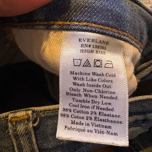 EVERLANE High-Rise Ankle Jeans in Medium Blue Wash High-Waisted Denim Size 24 - Picture 10 of 12